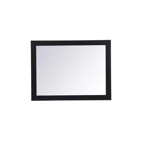 Elegant Decor Aqua 24x32" MDF Wood and Metal Vanity Mirror in Black - Picture 3 of 8