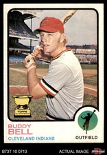 1973 Topps #31 Buddy Bell xGAP Indians ROOKIE ASR COMMON VARIATION 7 - NM