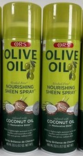2 ORS Olive Oil Nourishing Sheen Spray With Coconut Oil Sheen Spray, 11.7 oz