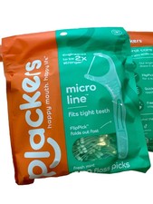 Plackers Micro Line Fresh Mint Dental Floss Picks 2 pk 300 Total