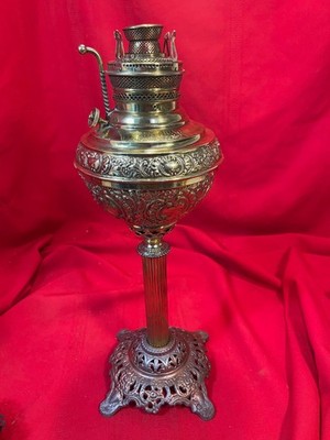 Antique Brass Miller New Juno Ornate Table Lamp BRIGHT! L48