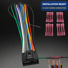 NEW WIRE HARNESS FOR JVC KWV120BT KW-V120BT Car Receiver Kit With Connectors