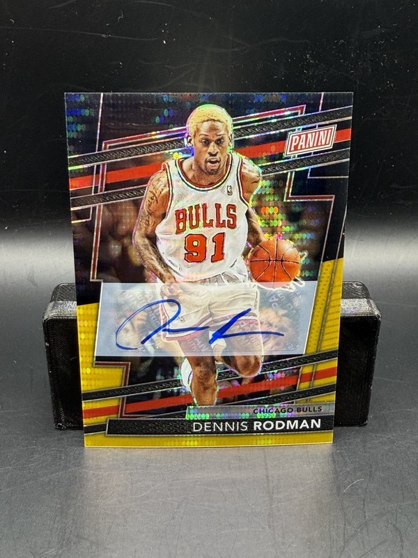 2024-25 Panini Prizm Dennis Rodman Black Gold Auto #5/5 Chicago Bulls