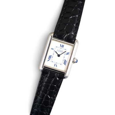 Cartier Must Tank MM 2416 Quartz Cal 057 Silver 925 Wristwatch