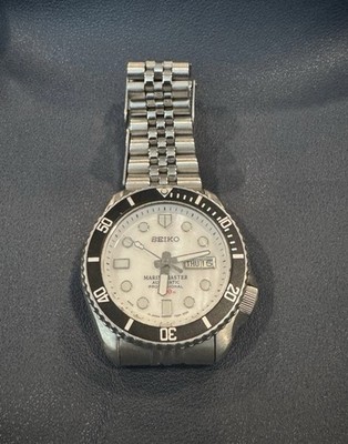 Seiko 7S26-0020 Automatic Diver 200m Mens Watch Japan Mother of Pearl