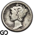 1921-D Mercury Dime Key Denver Issue
