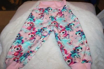 Pumphose-Jogginghose-Handmade-Gr 98/104-Einhorn