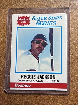 1986 Beatrice Meadow Gold Superstar Series # 6 Reggie Jackson