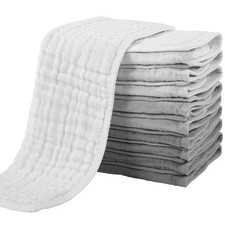 Muslin Burp Cloths for Baby 10 Pack 100 Cotton Baby Washcloths for Boys Girls...
