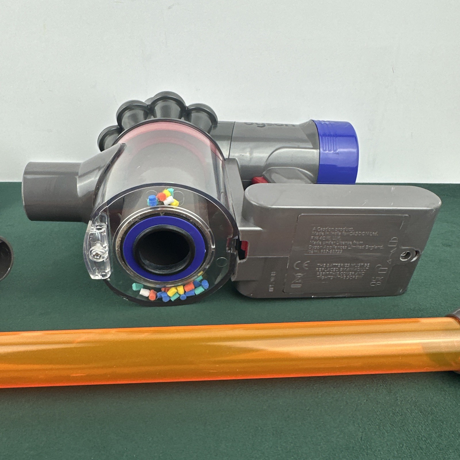 Kids Casdon Dyson Cord Free Handheld Toy Vacuum Cleaner 687-68799 Preowned Works