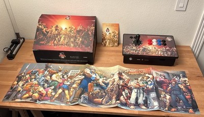 Street Fighter Arcade 15th Anniversary Stick For Ps2/Xbox With Poster CIB