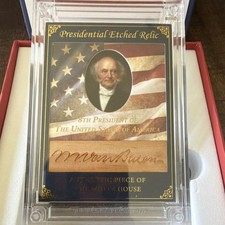 A Word From POTUS Presidential Etched Relic Martin Van Buren 43/47