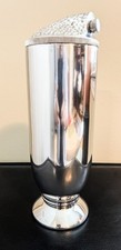 UNUSUAL BRUTALIST HEAVY SAND-CAST POLISHED ALUMINUM COCKTAIL SHAKER C 1954