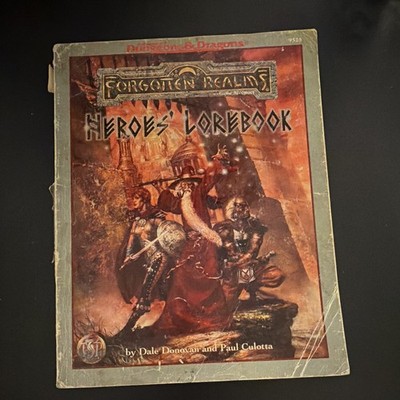 TSR Dungeons & Dragons Forgotten Realms Heroes  Lorebook 1989 (9525)