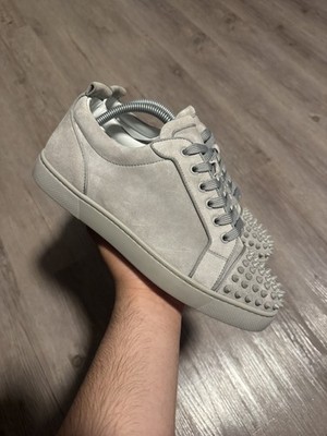 Size 9 US - Christian Louboutin Louis Junior Spikes Orlato Gray