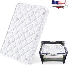 High-Density Foam Baby Mattress Pack  Play Hypoallergenic Support Noise-Free US