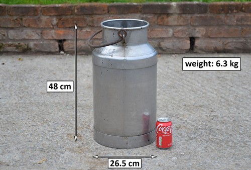 Vintage old stainless steel milk churn milkchurn milking pot 20L - FREE POSTAGE - Picture 4 of 9