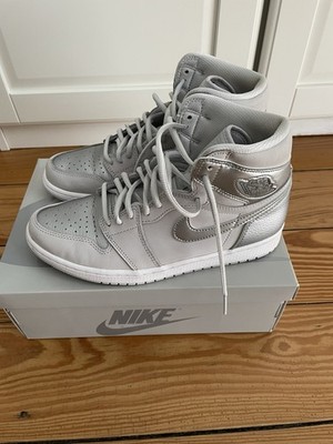 Air Jordan 1 Retro High OG, Silber Gebraucht, Originalkarton Größe 42,5 Euro