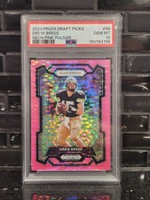 ❗️PSA POP 1❗️💎 MINT 10 HOF DREW BREES Prizm Draft Picks Neon Pink Pulsar #7/15