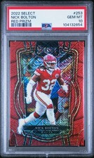 2022 PANINI SELECT RED PRIZM #253 NICK BOLTON 24/49 PSA 10