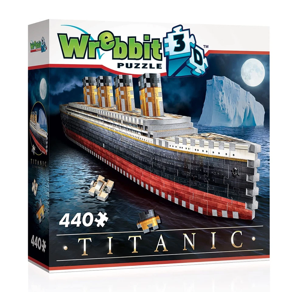 Wrebbit3D Titanic 3D Puzzle | 440 Jigsaw Puzzle Pieces | Historical Ship and ... - Image 2 of 3