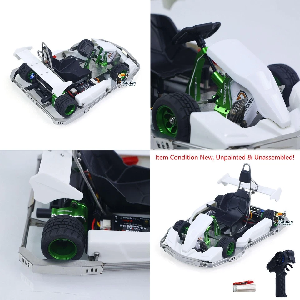 JD 298A Model Plastic DIY 1/10 4WD RC Racing Car KIT Go Kart Model Servo Radio - Image 3 of 4