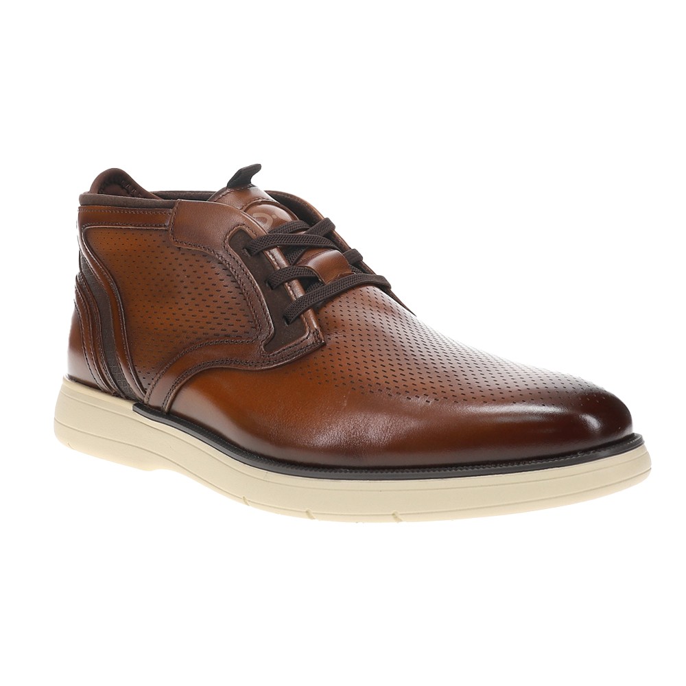 Stacy Adams Shoes Eastmont Plain Toe Elastic Lace Chukka Boot Cognac Size 8 — photo 2