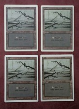 MTG 4 x 3rd Edition SWAMP (A) SP