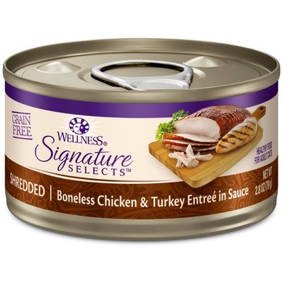 Wellness CORE Signature Selects Wet Cat Food, Shredded Chicken & Turkey in Sauce