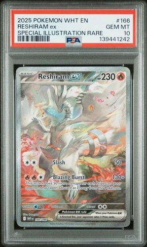 2025 Pokemon White Flare Reshiram ex SIR 166/086 PSA 10 GEM MINT