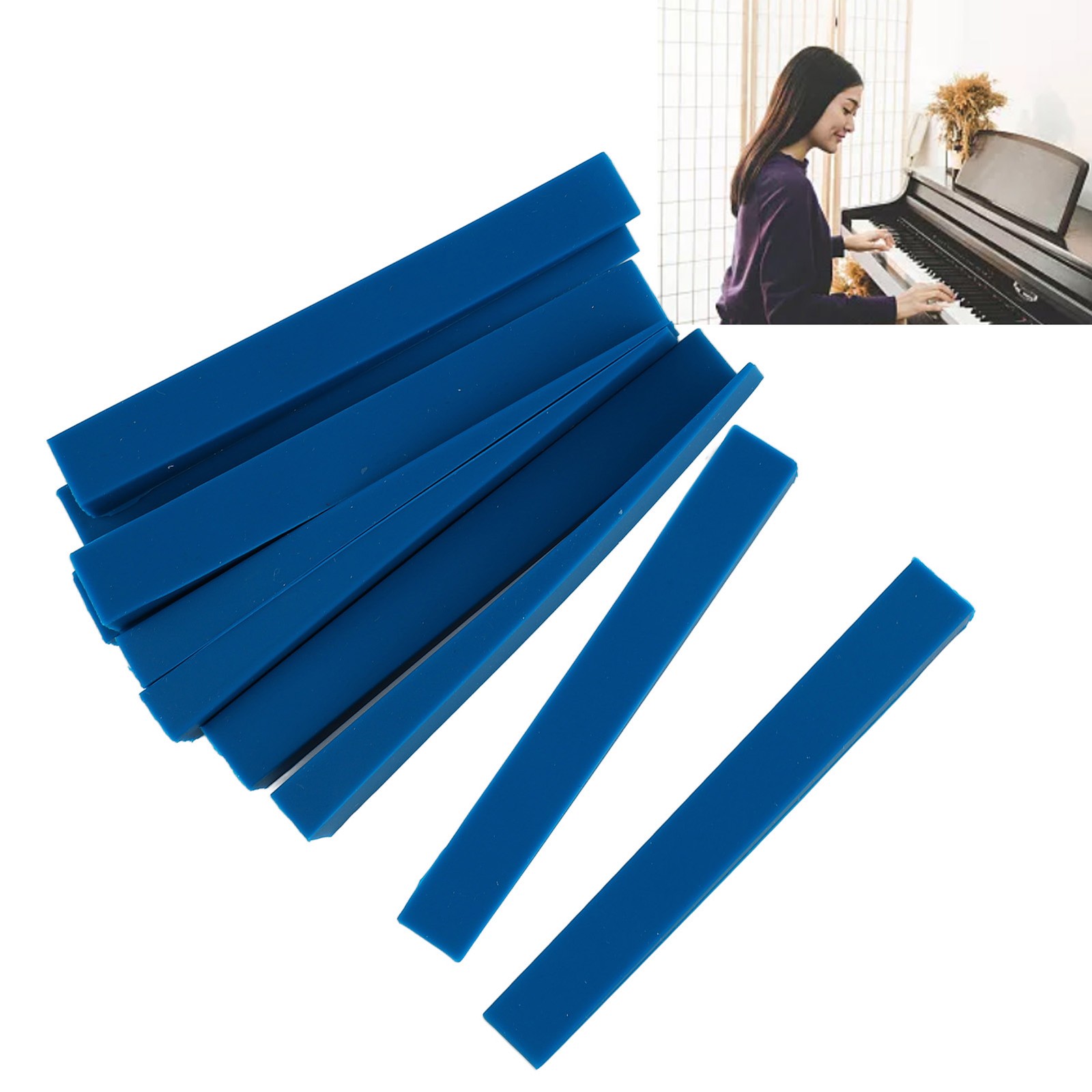 10PCS Rubber Mute For Piano Tuning Stopper Musical Instrument Fixing Kit