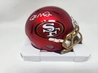 Joe Montana Signed San Francisco 49ers Blaze Mini Helmet BAS Witness COA BUF