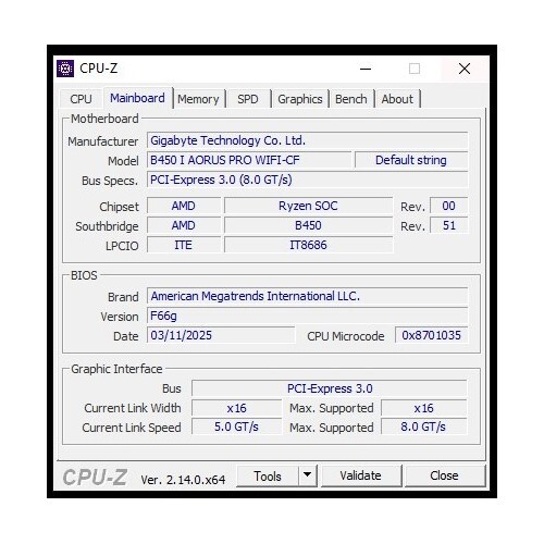 Scheda Madre GIGABYTE B450 I AORUS PRO WIFI AM4 AMD Serie 1 2 3 4000 5000 DDR4 - Imagen 8 de 8