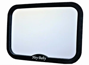 New HEY BABY Car Mirror for Rear Facing Infant-Clear, Wide, Shatterproof Mirror