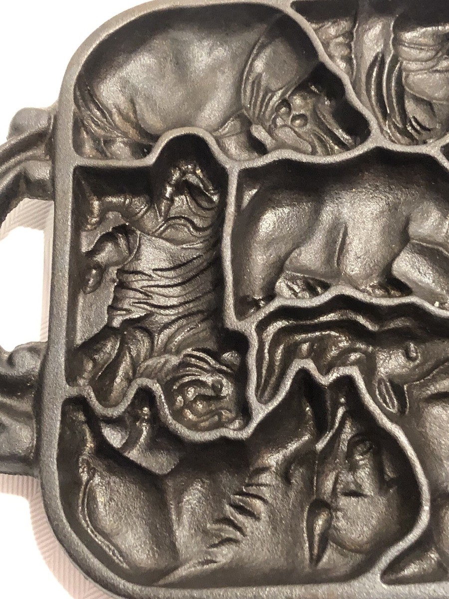 Vintage John Wright Cast Iron Animal Puzzle Cookie Mold | eBay