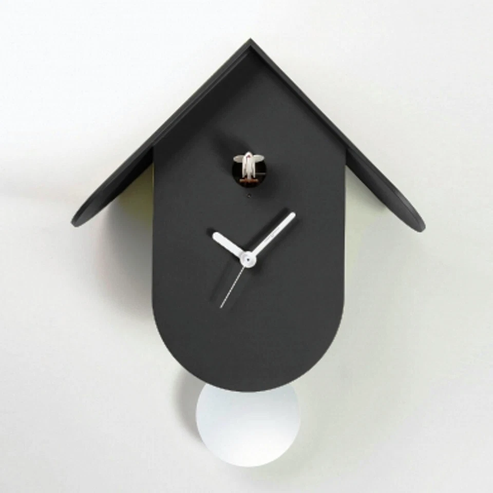 TITTI 2078 Schwarz Attraktives Design Kuckucksuhr Domeniconi made in Italy - Bild 1 von 1