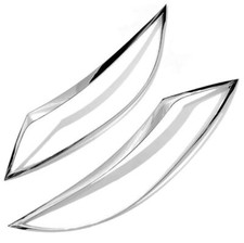 Glossy Chrome Front Headlight Eyelid Cover Trim 2pc For Kia Sportage R 11-2016 Glossy Chrome Front Headlight Eyelid Cover Trim 2pc For Kia Sportage R 11-2016