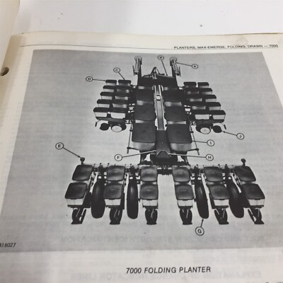 Genuine John Deere 7000 Drawn Max-Emerge Planters Parts Cat PC