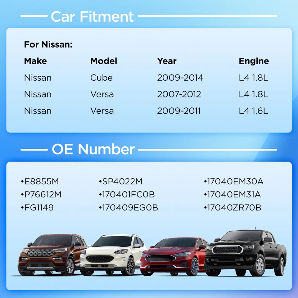 Fits 2007-2012 Nissan Versa l4 1.8L Fuel Pump Module Assembly 170401FCOB Foto 3 de 4