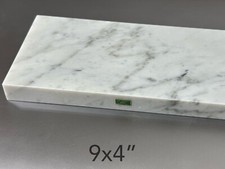 9"x4"x " Undrilled Solid Italian Carrara White Marble Block Base Tile Trophy