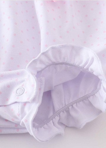 Girl's Boutique Premium Easter Dot Bunny Romper Sibling Matching Embroidered Emb - Picture 3 of 7