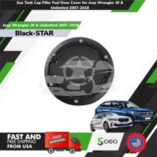 GAS TANK CAP FILLER FUEL DOOR COVER FOR JEEP WRANGLER JK & UNLIMITED 2/4 DOOR