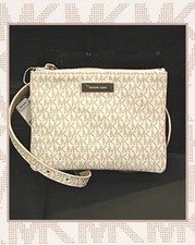 MICHAEL MICHAEL KORS MK Ladies Signature Logo White/Tan Belt Bag-Fanny Pack NWT