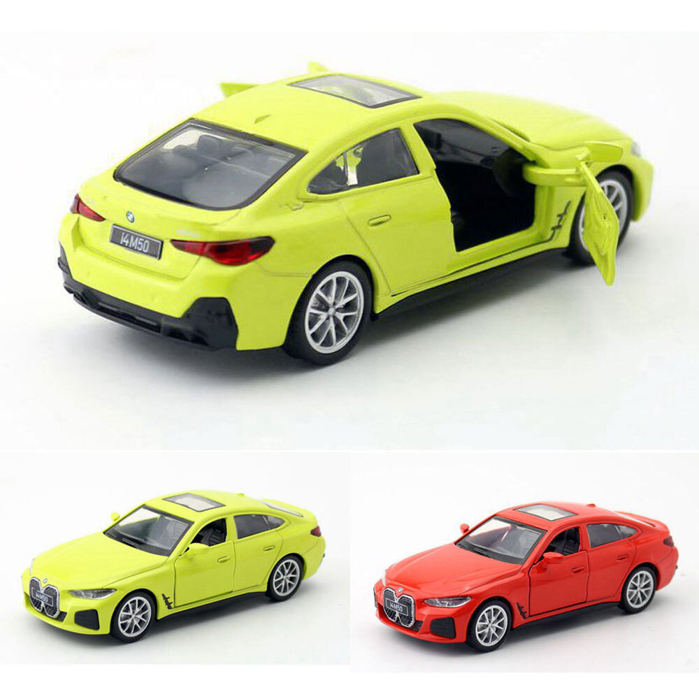 1/42 2020 BMW i4 M50 EV Model Toy Car Diecast Toy Vehicle Metal Alloy Kids Toys