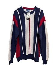Vintage NEW Par Four Knit Golf Sweater Colorful Striped - Men  s Size XL Tall NWT