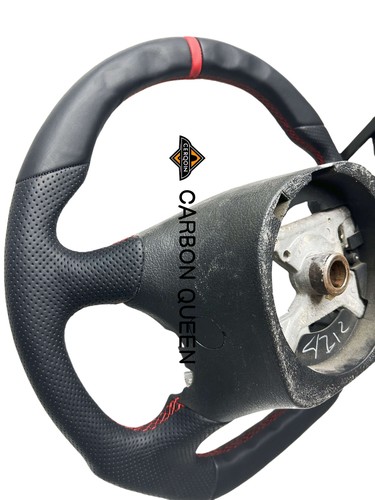 94-04 YEARS Ford Mustang GT FULL LEATHER STEERING WHEEL W/ BK LEATHER RED RING - Picture 7 of 7