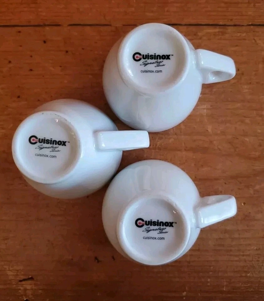 Espresso de porcelana Cuisinox Signature Series 3 xícaras 4 pires café branco - Imagem 3 de 4