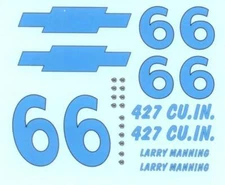 Plastic Performance Products #66 Chevrolet 1965 Larry Manning  decal