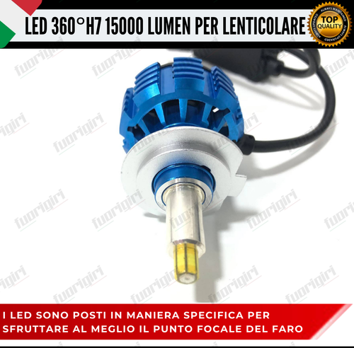 KIT FULL LED H7 LENTICOLARI KAWASAKI NINJA 636 ZX-6R 2013 2016 100% NO ERRORE - Imagen 4 de 12