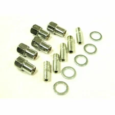 EMPI 9510-0 CHROME NUT & STUD KIT W/FLAT WASHERS M12-1.5 FOR MAG WHEELS 5 SETS